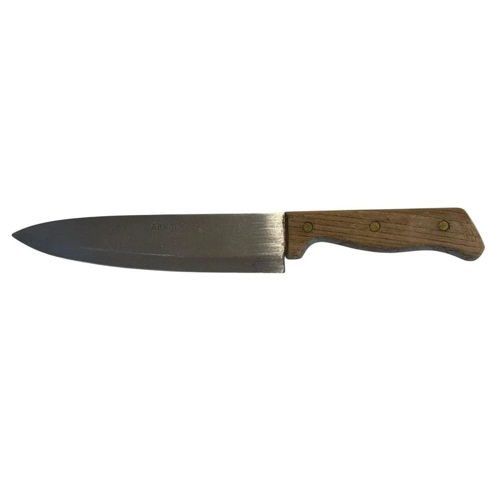 Vintage‎ RS 9 In Blade Stainless Steel Japan Chef's Knife Wood Handle